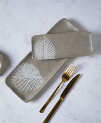 Seiva Stoneware Rectangular Platters, Set of 4