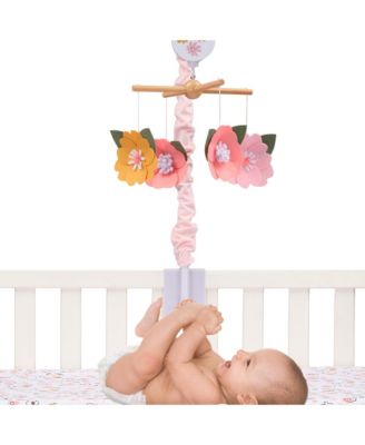 Little Garden Felt Flowers Musical Baby Crib Mobile Soother Toy