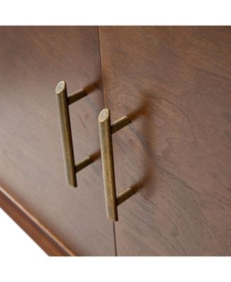 Augusto Mid-century Modern 76'' H x 36'' W Solid Wood Ladder Bookcase with Solid Wood Legs