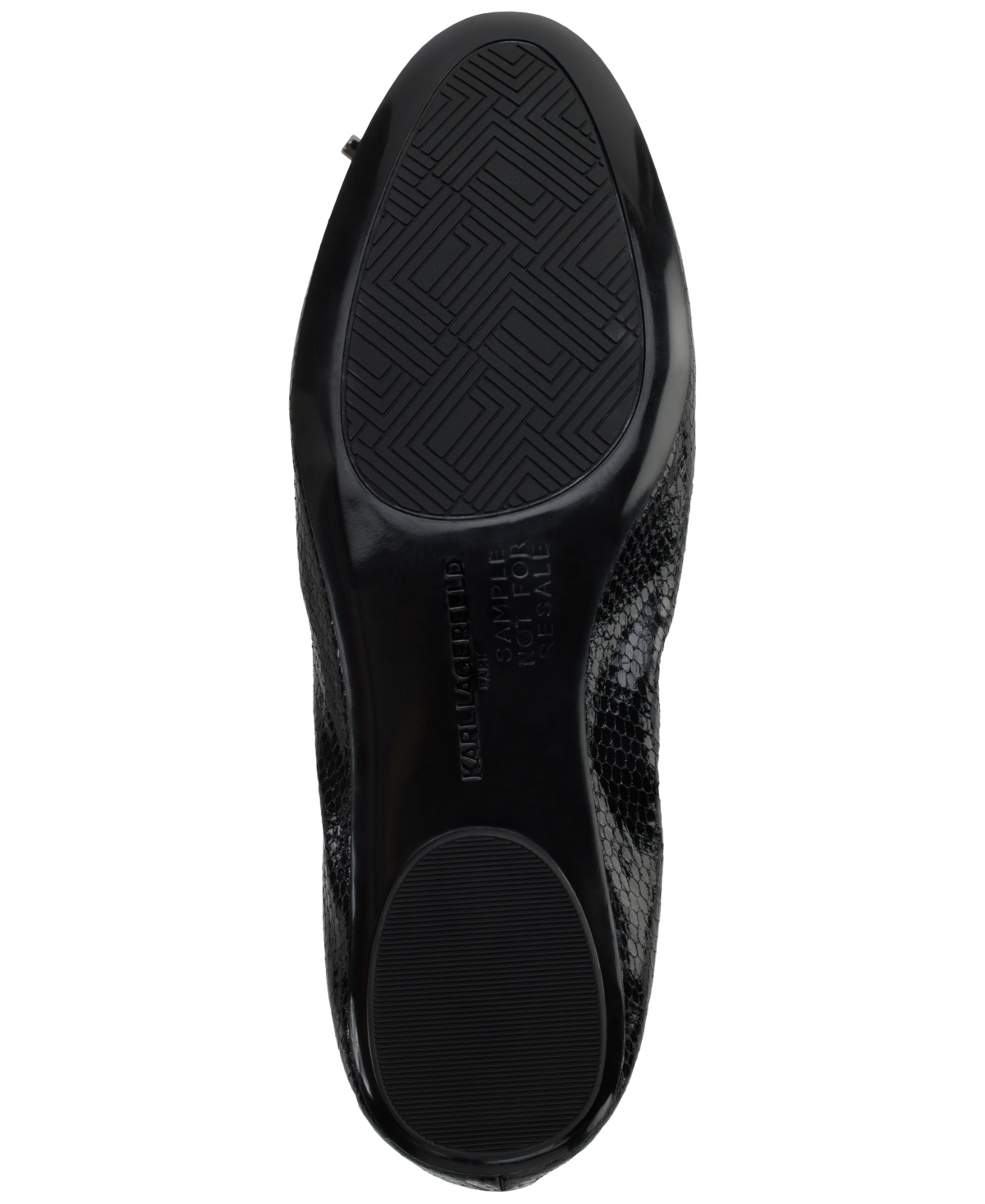 Karl Lagerfeld Velma Almond Toe Ballet Flats In Black