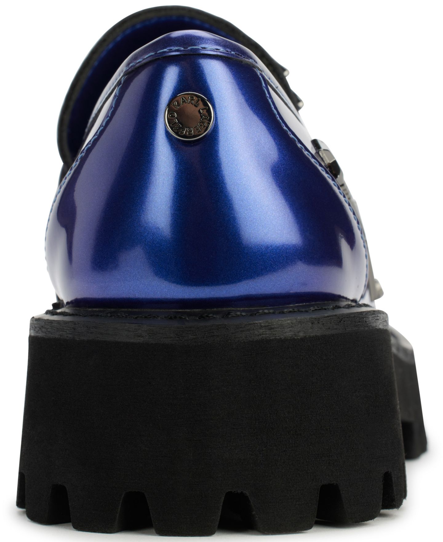 Женские туфли KARL LAGERFELD PARIS Gaston Rocker Almond Toe Lug, цвет: Кобальтовый синий — фото 3
