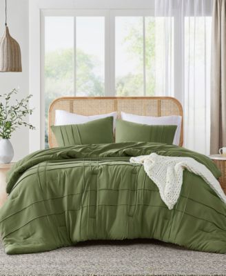 Porter Pleated 3-Pc. Comforter Set, Queen