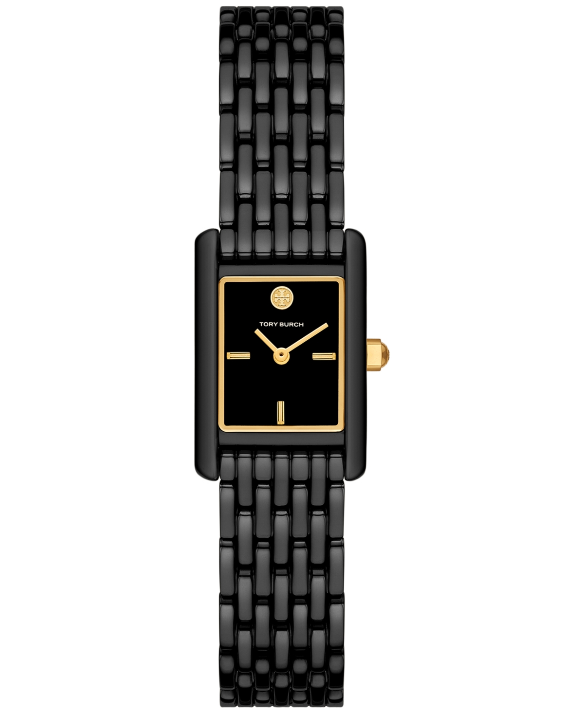 Tory Burch Women's The Eleanor Black-tone Stainless Steel Bracelet Watch 28mm In Black