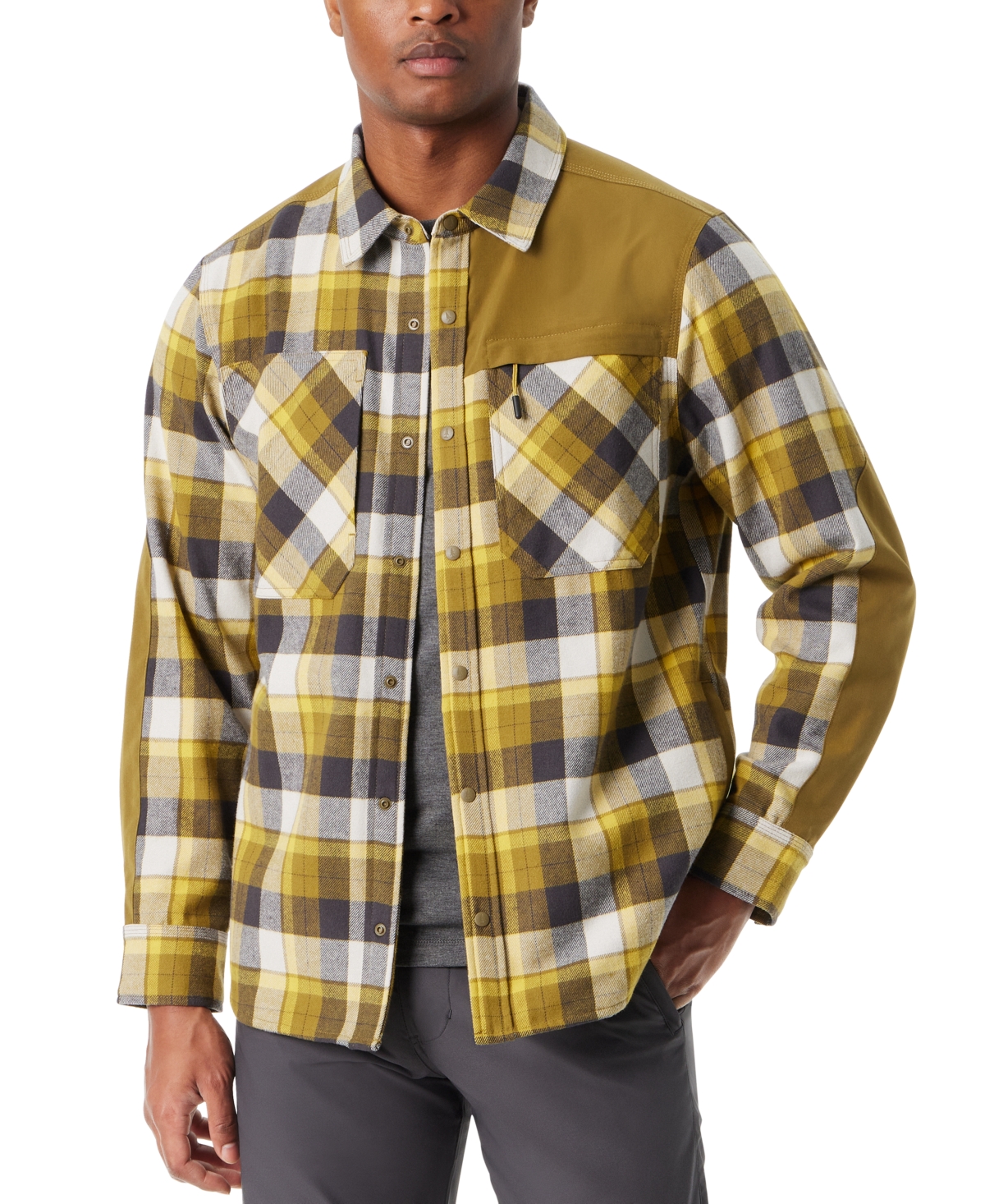 Men's Utility Brushed Twill Shacket - Cabernet