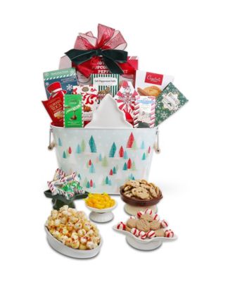 Alder Creek Gift Baskets Winter Holiday Trees Gift Tote, 11 Piece - Macy's