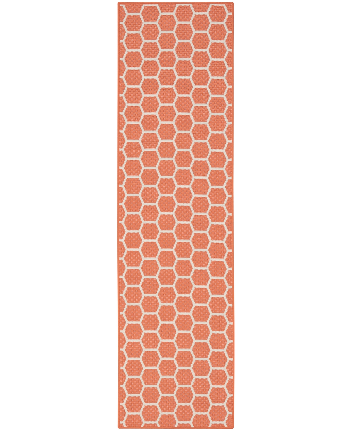Nourison Home Twist Reversible Tws01 2'2"x8' Runner Area Rug In Coral