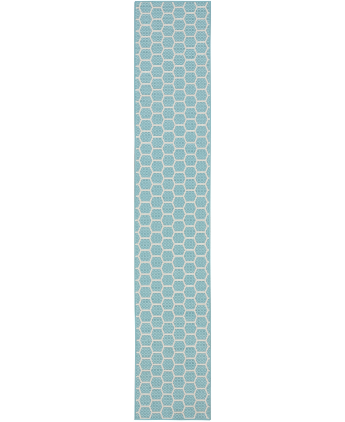 Nourison Home Twist Reversible Tws01 2'2"x10' Runner Area Rug In Aqua