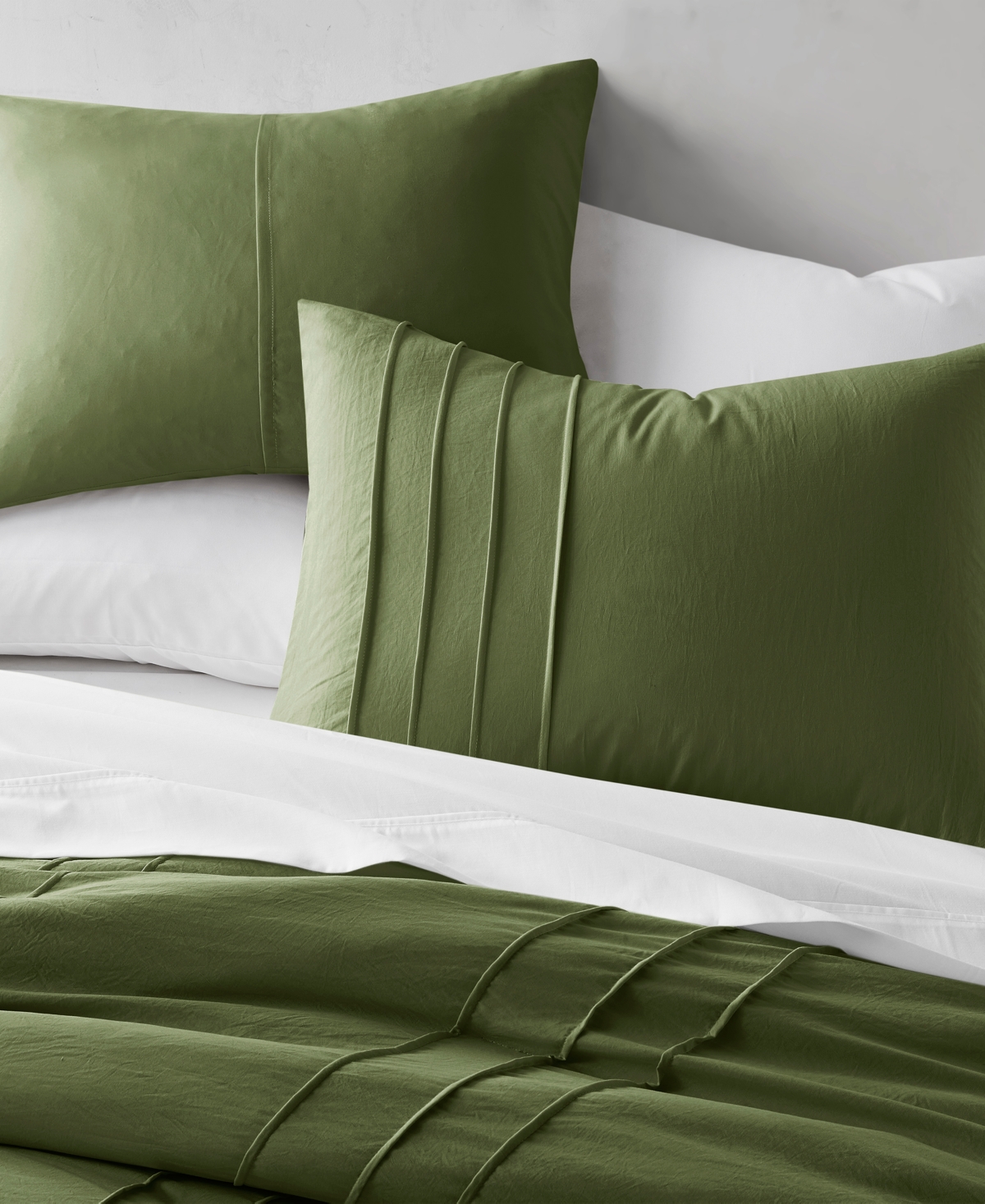 510 Design Porter Pleated 3-pc. Comforter Set, Queen In Olive Green