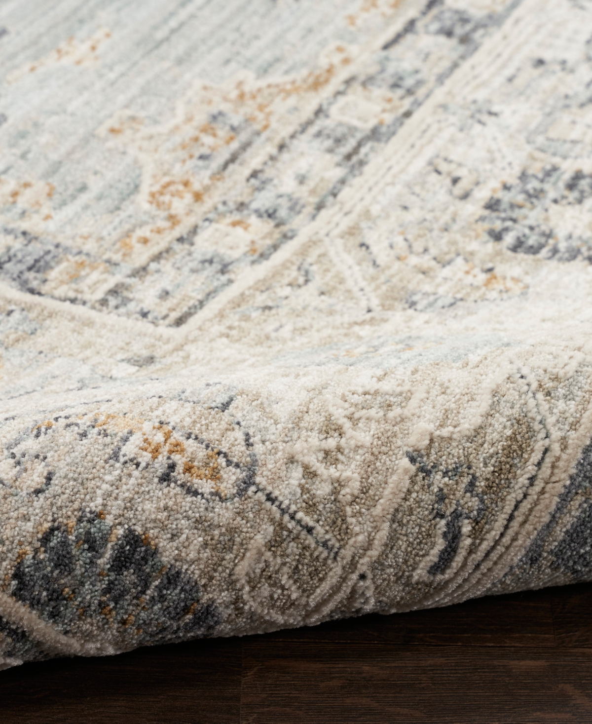 Nourison Home Lynx Lnx07 2'3"x10' Runner Area Rug In Mist
