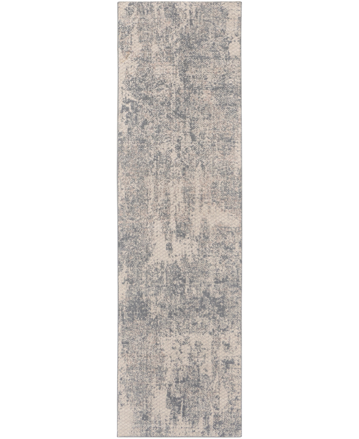 Nourison Home Exhale Exl01 2'2"x7'6" Runner Area Rug In Silver