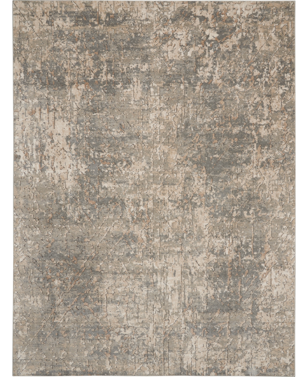 Nourison Home Quarry Qua03 6'7"x9'6" Area Rug In Beige,gray