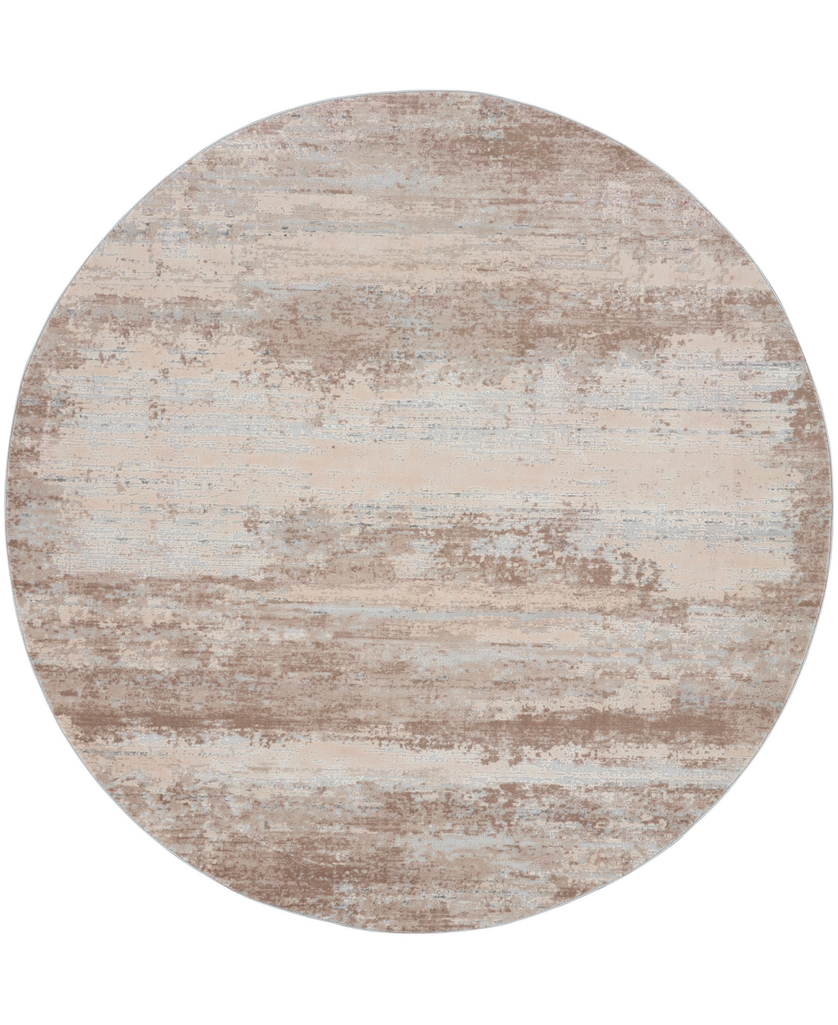 Nourison Home Rustic Textures Rus03 7'10"x7'10" Round Area Rug In Beige