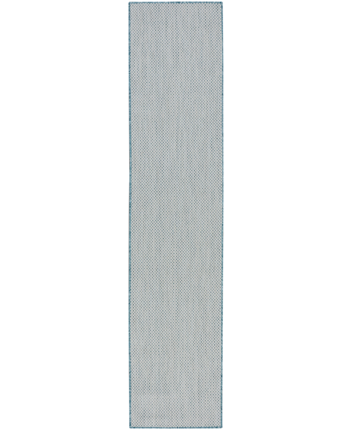 Nourison Home Courtyard Cou01 2'2"x10' Runner Area Rug In Ivory,aqua