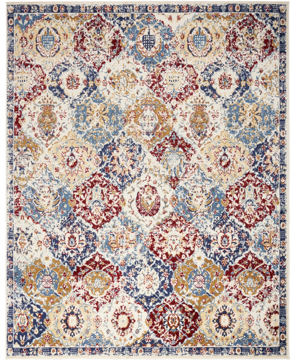Nourison Home Grafix Grf31 7'10"x9'10" Area Rug In Blue,multi