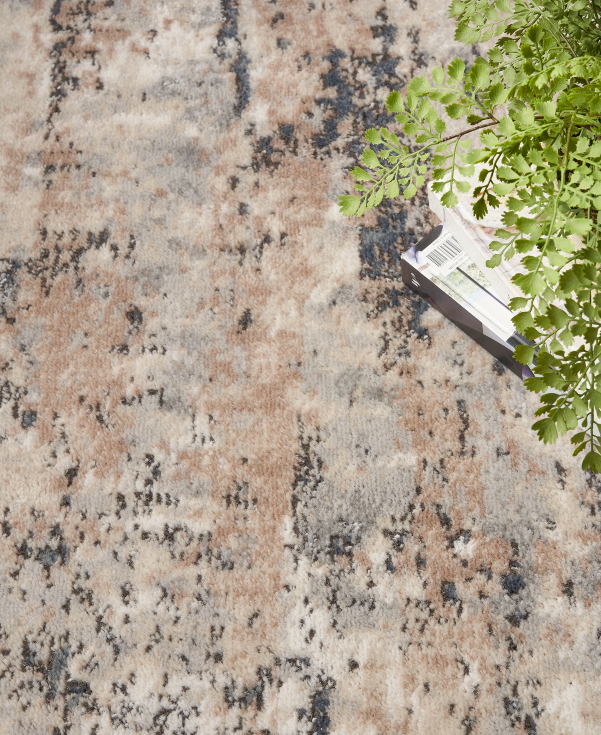 Nourison Home Quarry Qua01 3'9"x5'9" Area Rug In Beige,gray