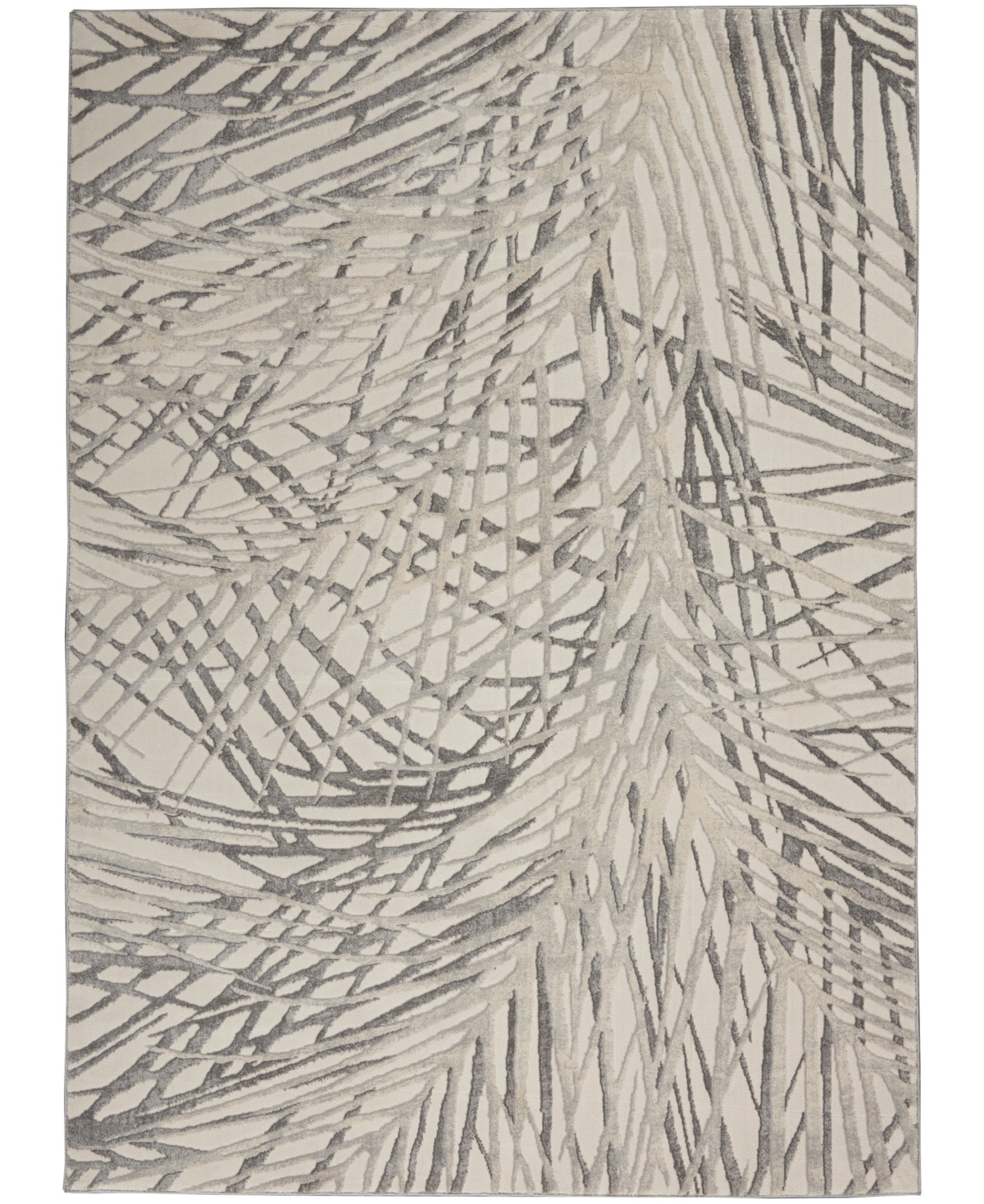 Nourison Home Rustic Textures Rus17 5'3"x7'3" Area Rug In Ivory,gray