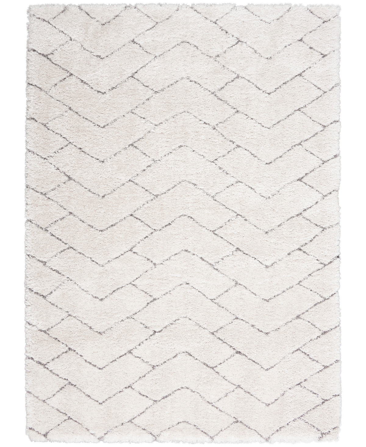 Nourison Home Dreamy Shag Drs03 5'3"x7'3" Area Rug In Ivory,gray