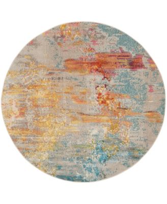 Celestial CES02 7'10"x7'10" Round Area Rug