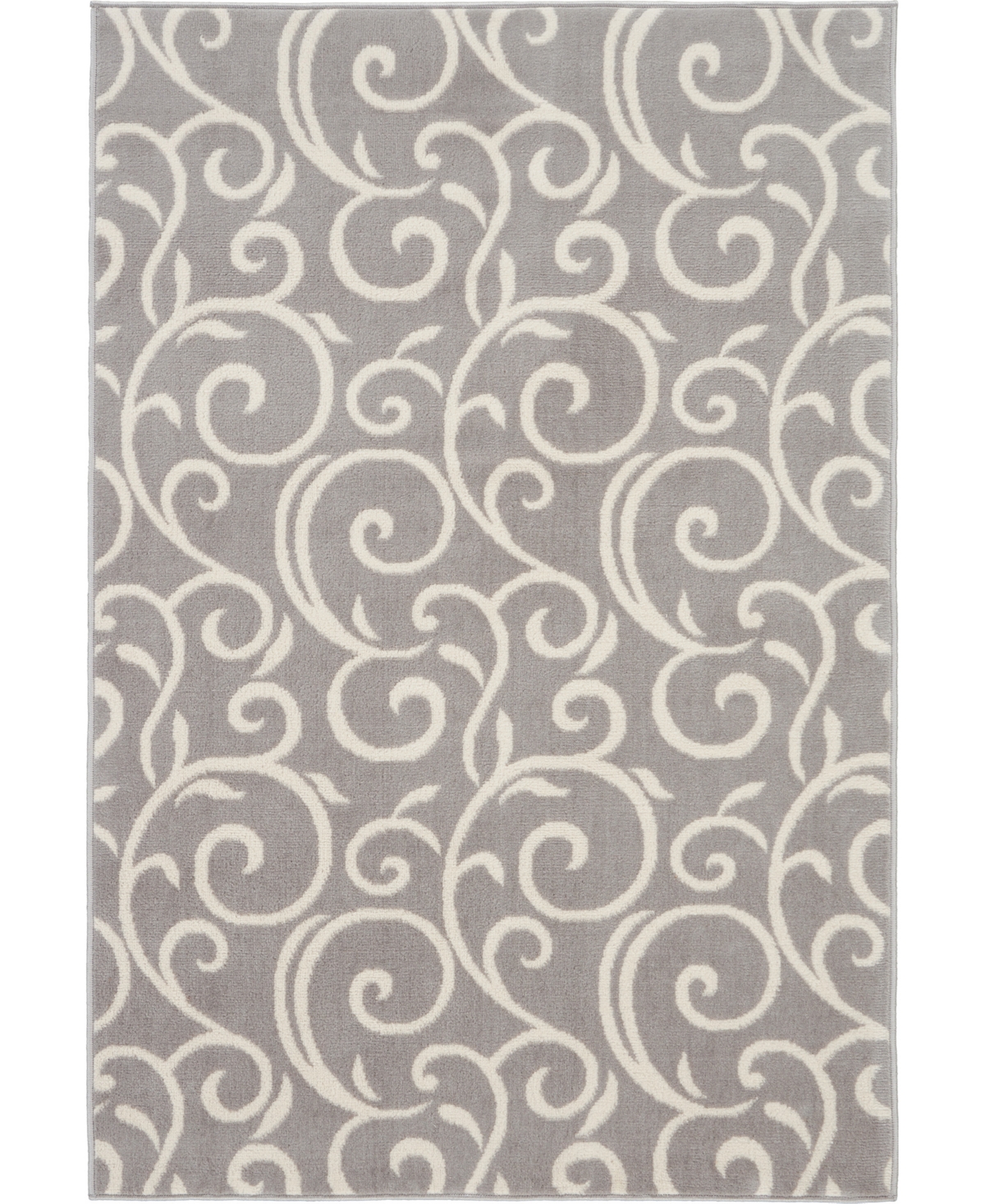 Nourison Home Grafix Grf19 3'9"x5'9" Area Rug In Gray
