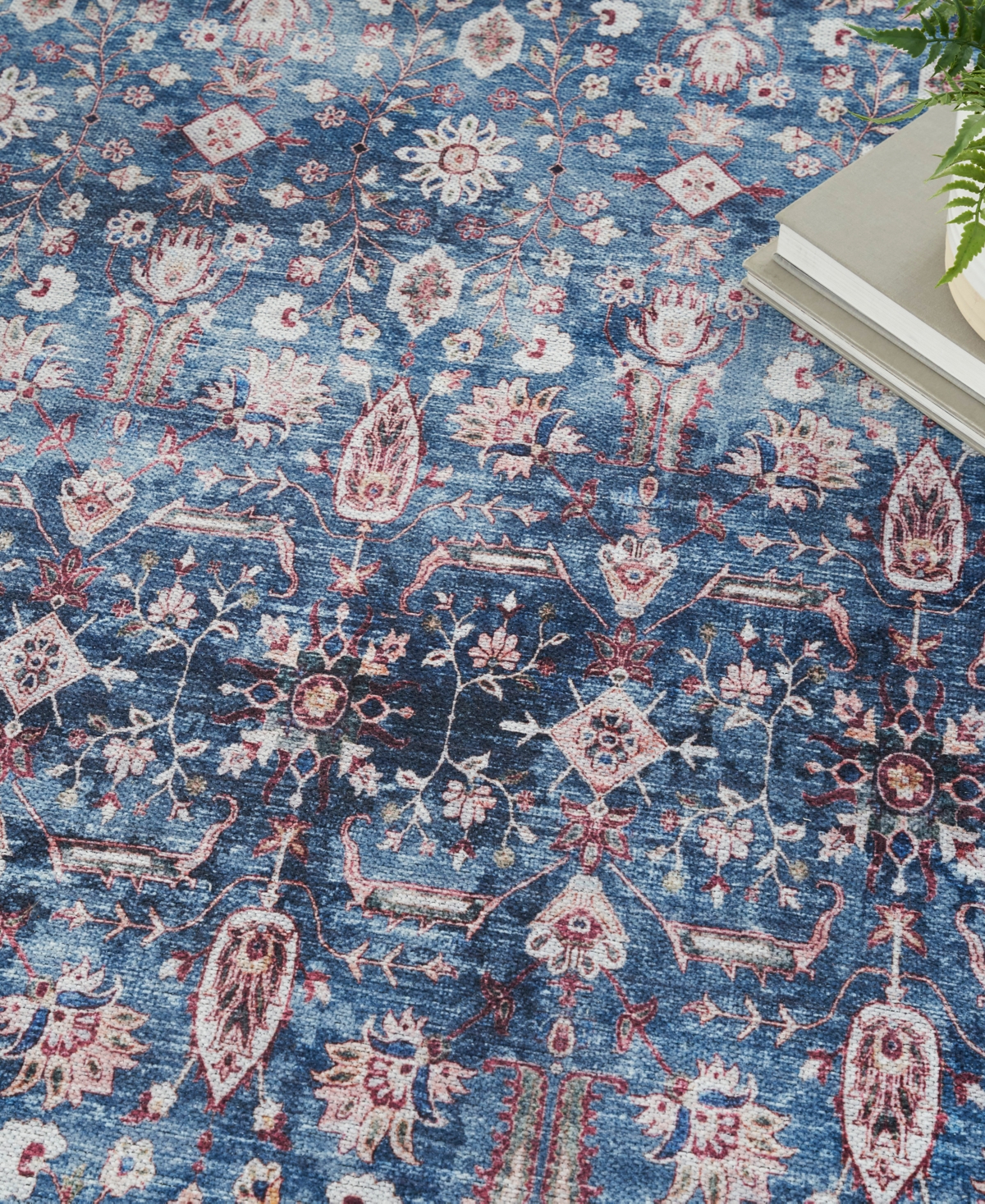 Nourison Home Grand Washables Grw06 7'10"x9'10" Area Rug In Blue,brick
