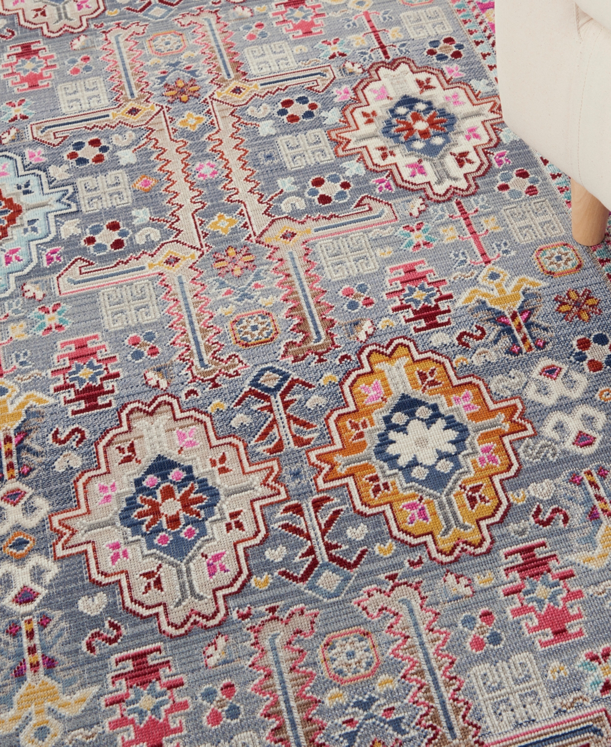 Nourison Home Vintage Kashan Vka05 4'x6' Area Rug In Gray,multi