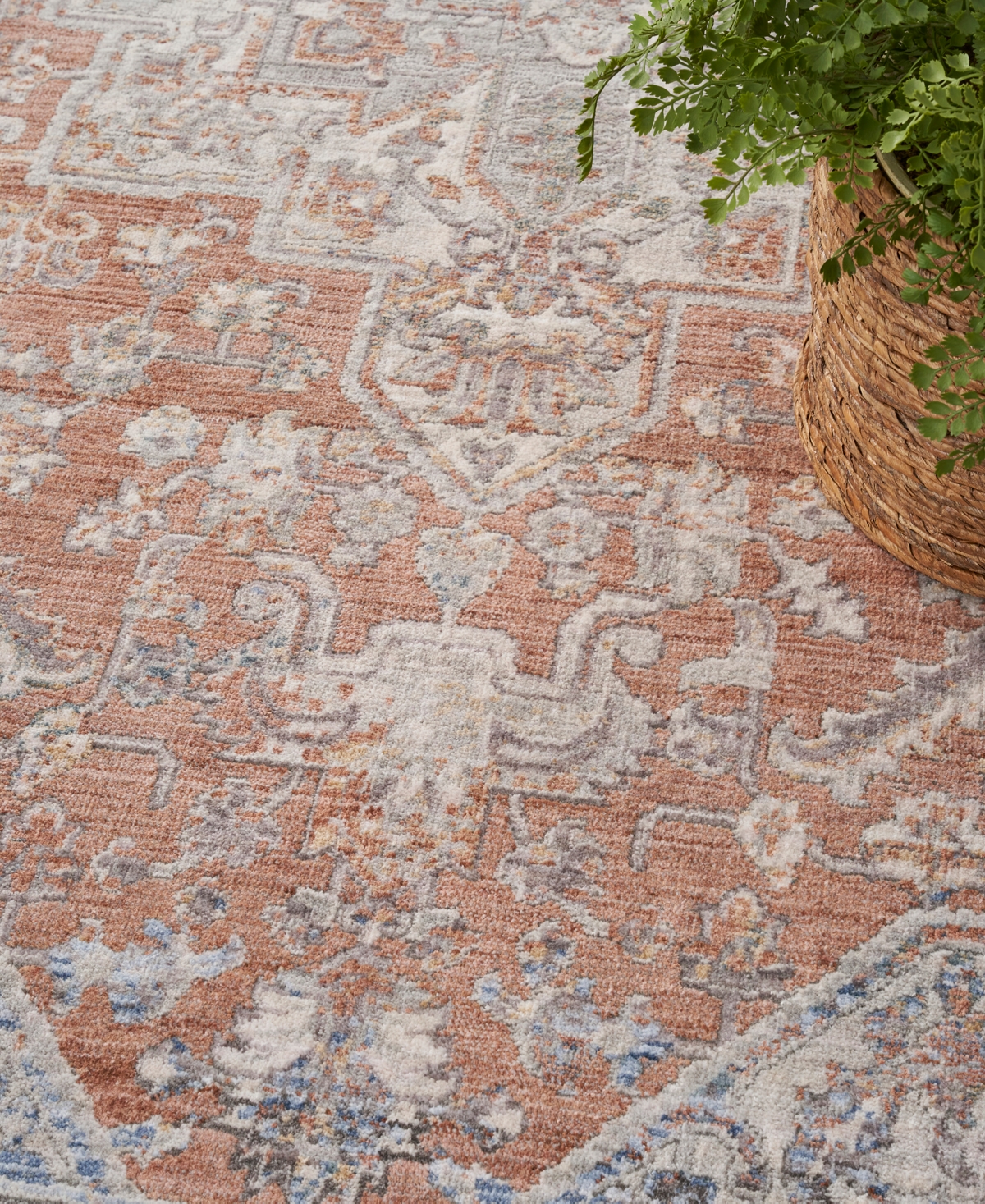 Nourison Home Elegant Heirlooms Elh01 7'10"x10' Area Rug In Blue,multi