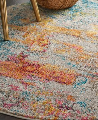 Celestial CES02 4'x4' Round Area Rug