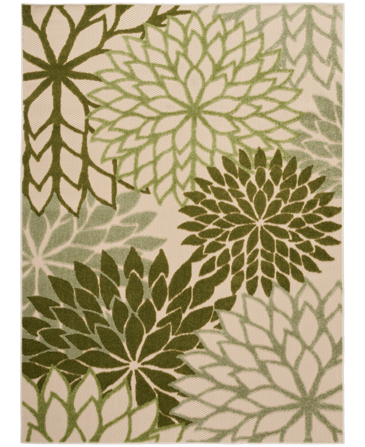 Nourison Home Aloha Alh05 6'x9' Area Rug In Ivory,moss