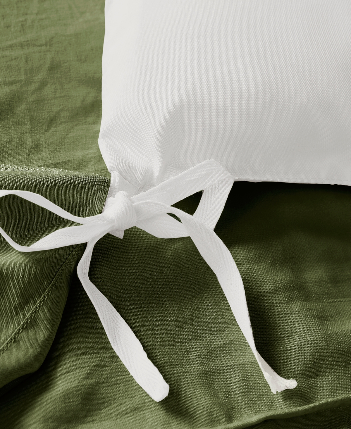 510 Design Porter Washed Pleated 2-pc. Duvet Cover Set, Twin/twin Xl In Olive Green