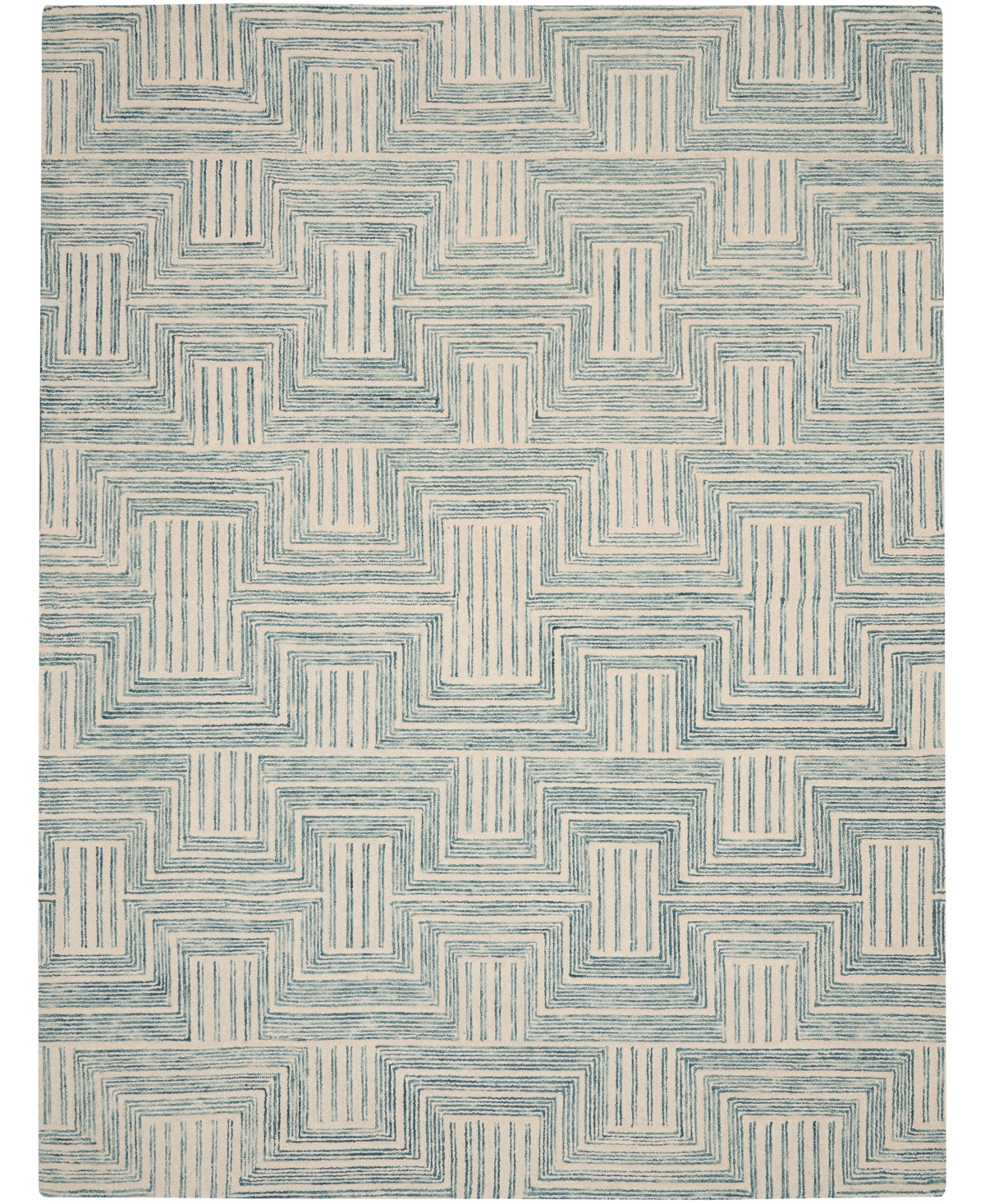 Nourison Home Interlock Itl06 8'x10'6" Area Rug In White