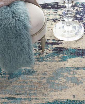 Celestial CES02 7'10"x7'10" Round Area Rug