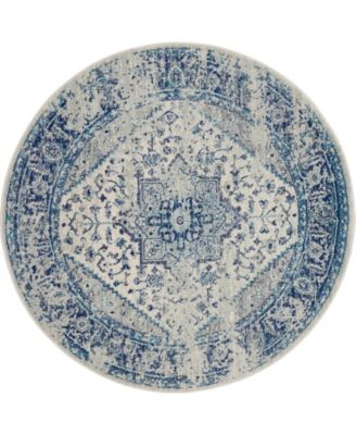 Tranquil TRA06 7'10"x7'10" Round Area Rug