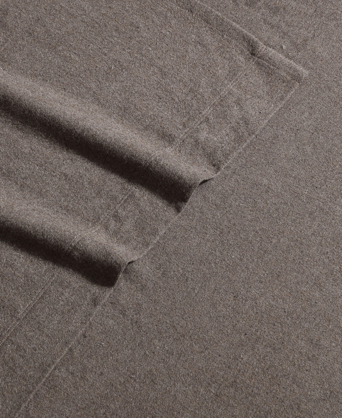 Calvin Klein Melange Cotton Flannel 4 Piece Sheet Set, Queen In Chocolate