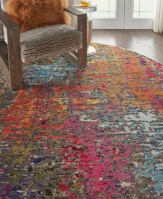 Celestial CES14 7'10"x7'10" Round Area Rug