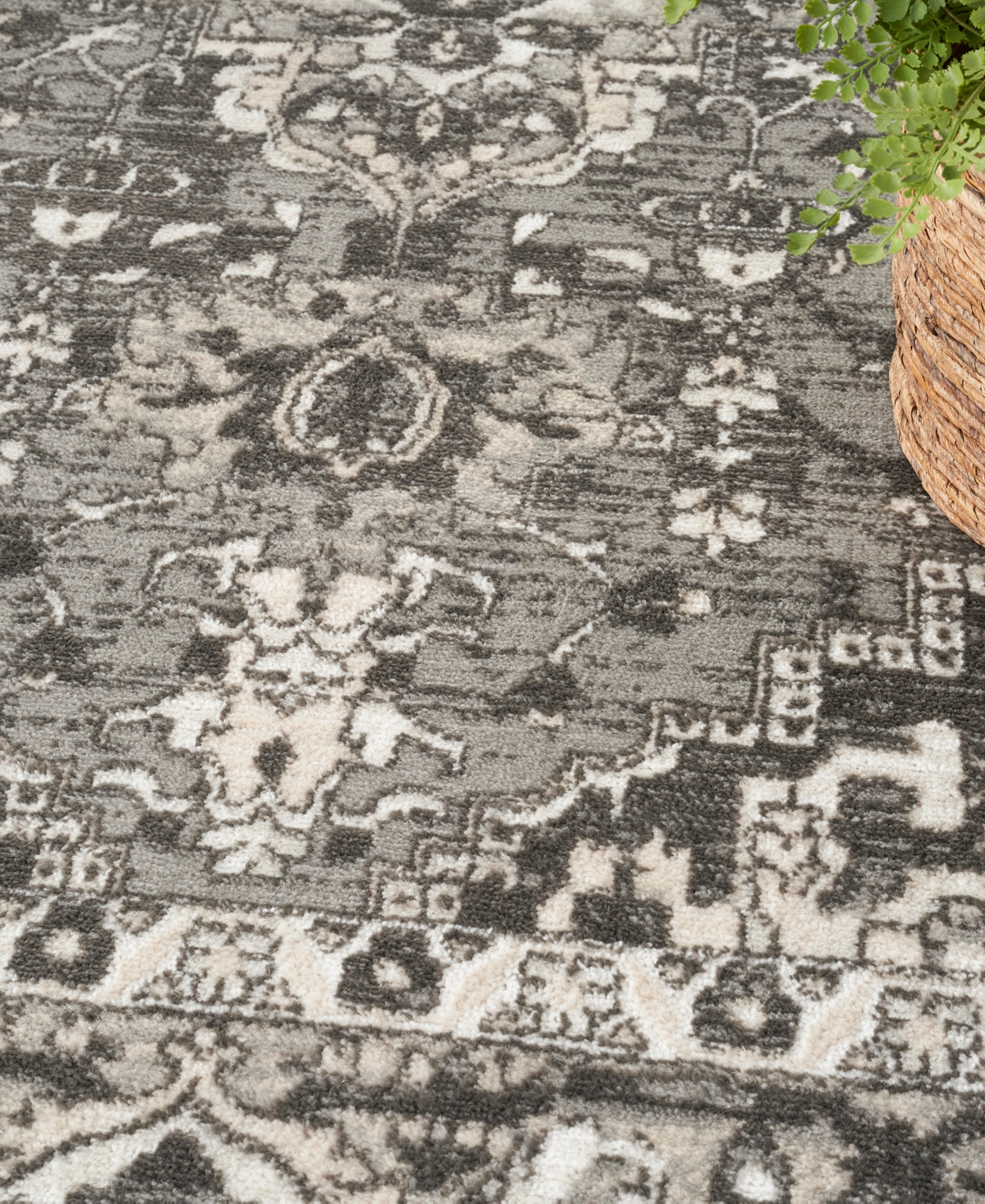 Nourison Home Quarry Qua05 5'3"x7'3" Area Rug In Gray
