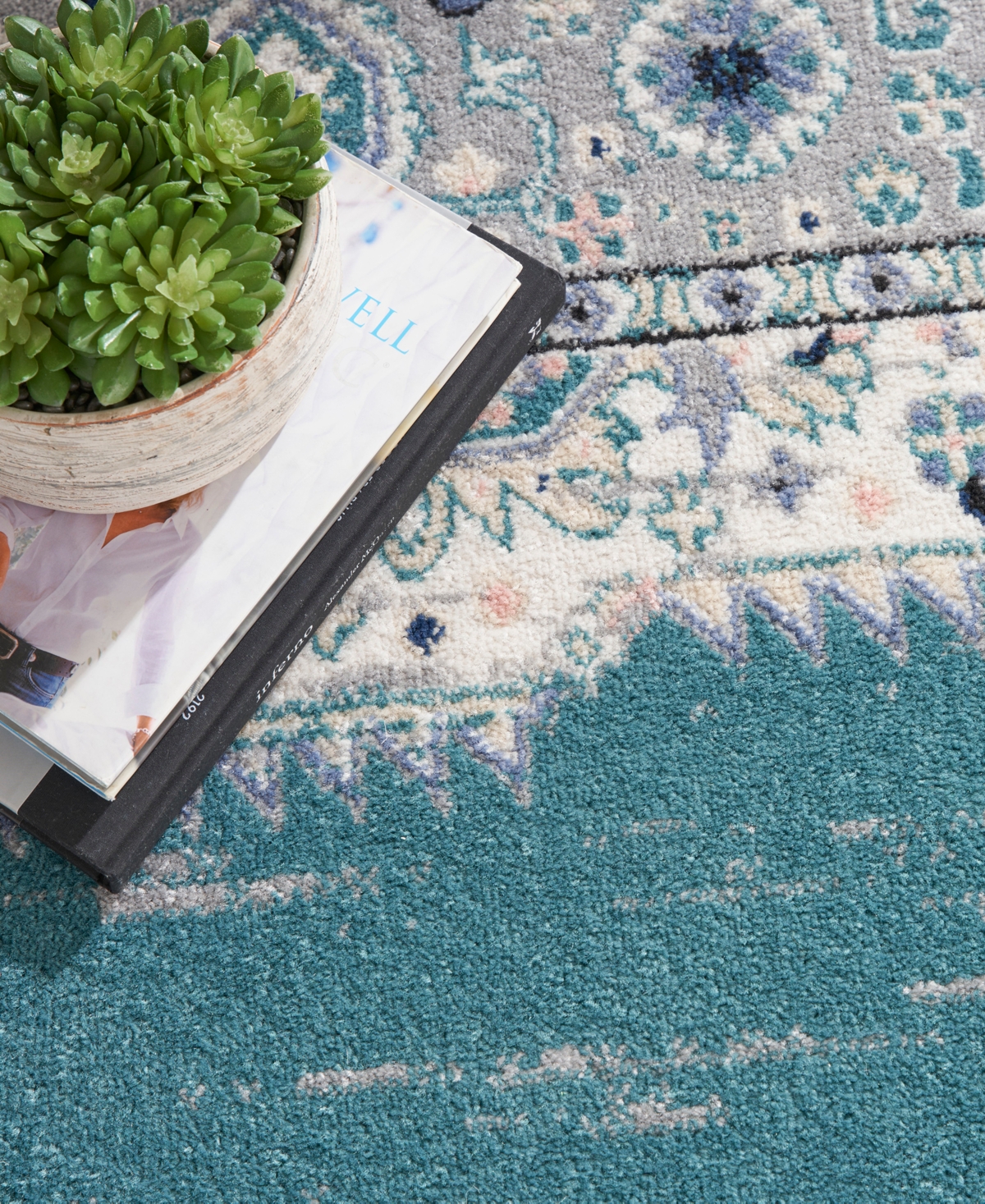 Nourison Home Passion Psn03 8'x10' Area Rug In Turquoise