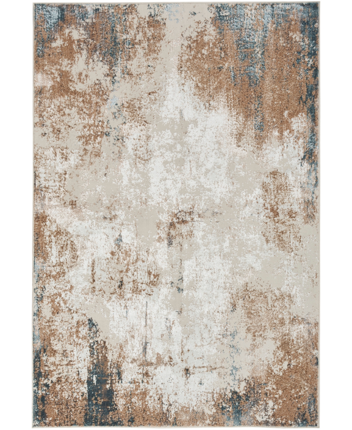 Nourison Home Glitz Glz06 5'3"x7'3" Area Rug In Taupe