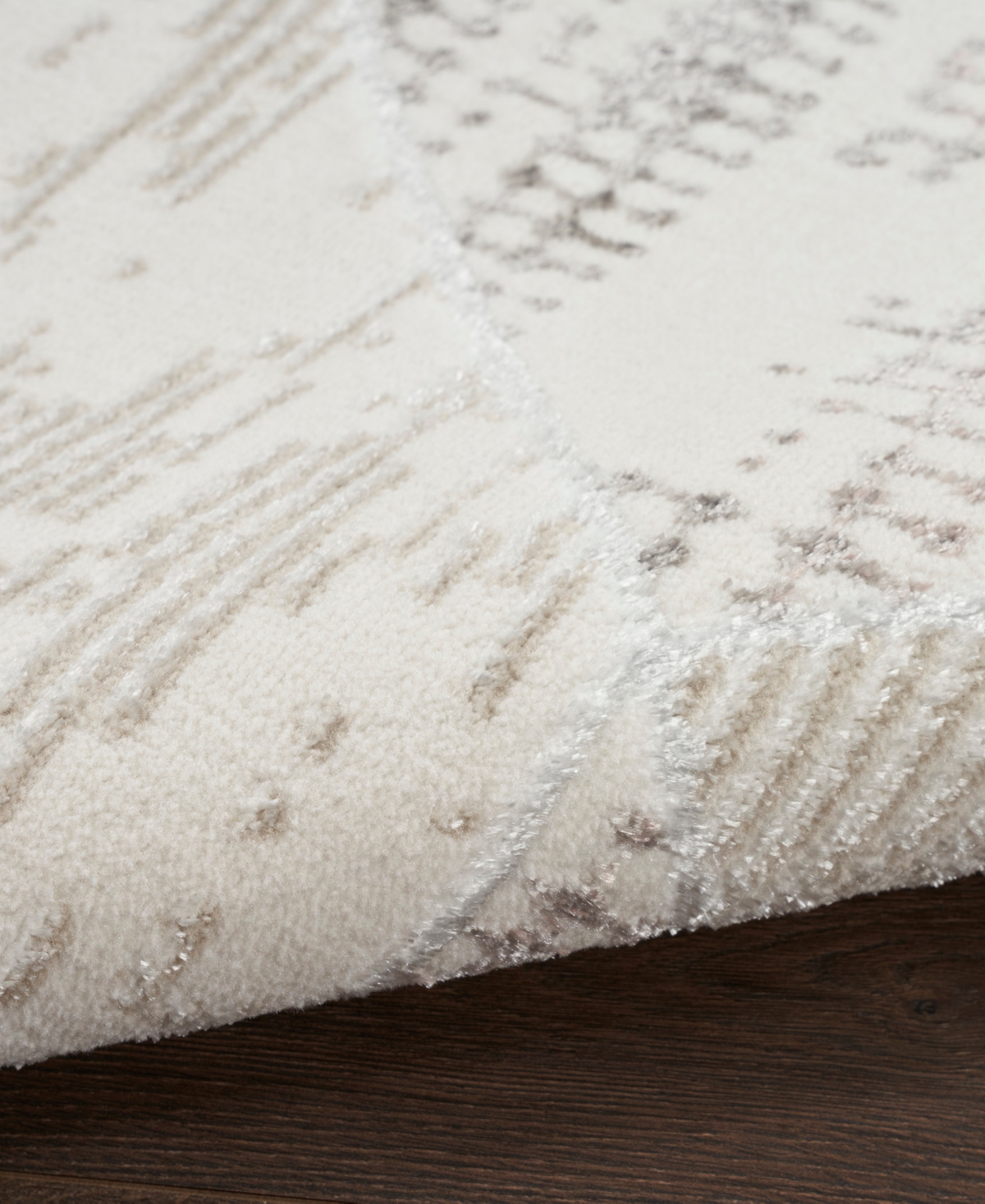 Nourison Home Glitz Glz04 3'11"x5'11" Area Rug In Ivory