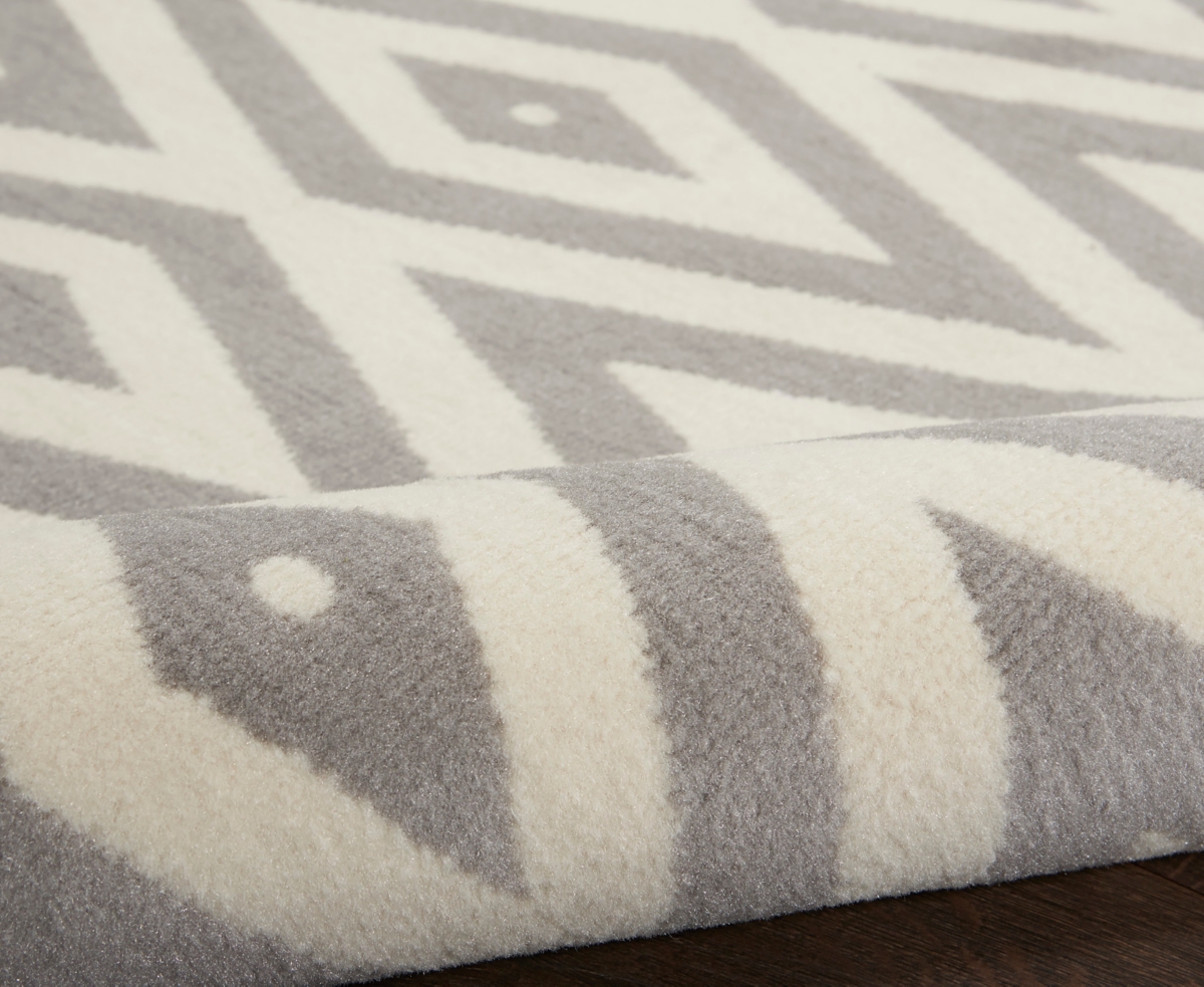 Nourison Home Grafix Grf18 5'3"x7'3" Area Rug In White,gray