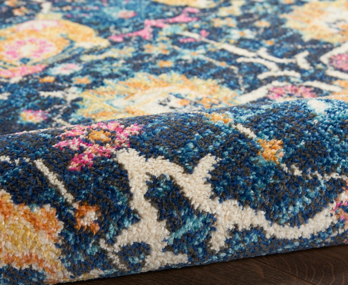 Nourison Home Passion Psn01 5'x5' Round Area Rug In Navy