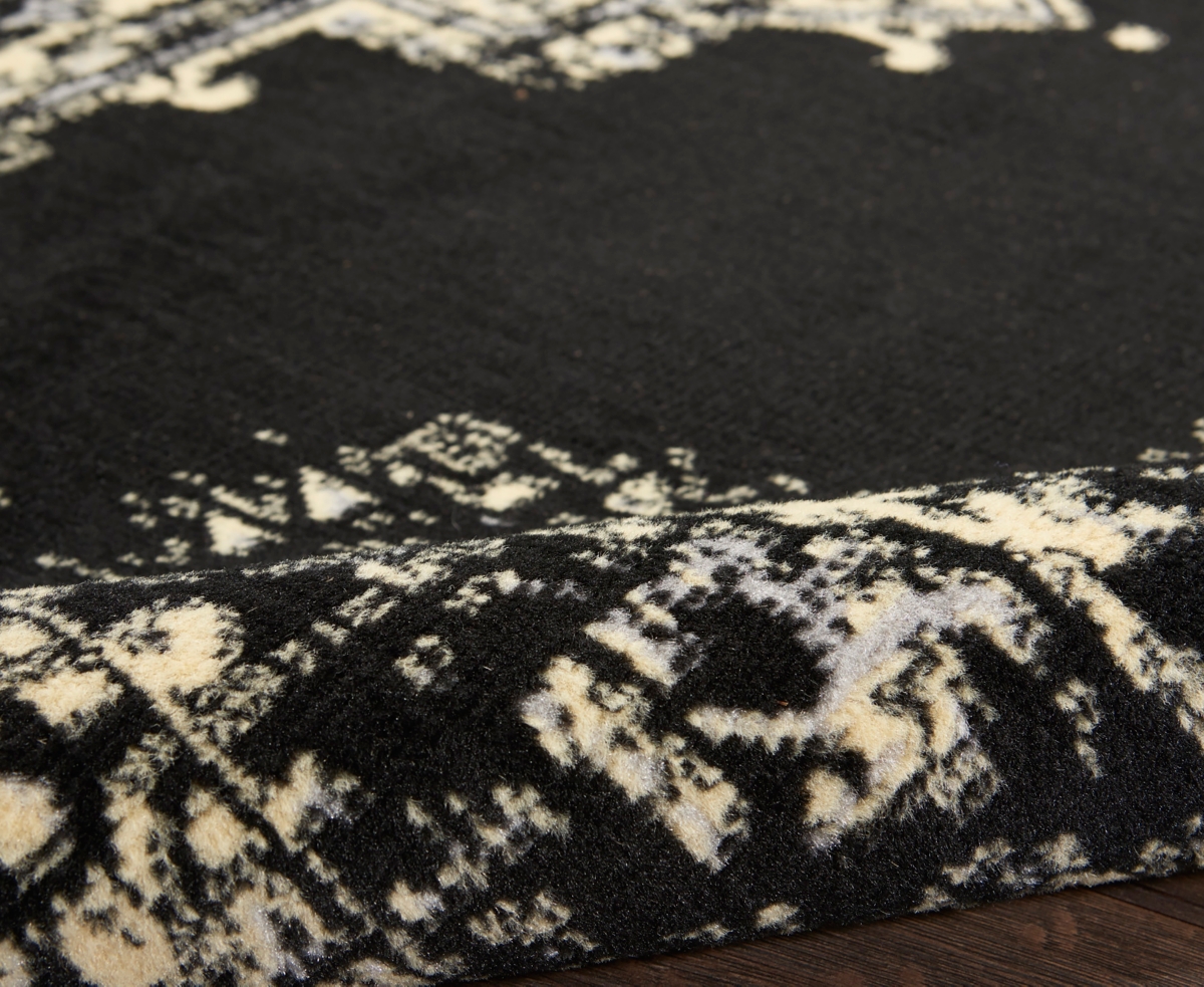 Nourison Home Grafix Grf14 7'x10' Area Rug In Black