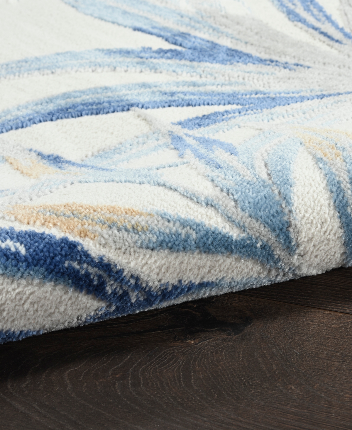 Nourison Home Seaside Sds02 5'3"x7'3" Area Rug In Ivory,blue