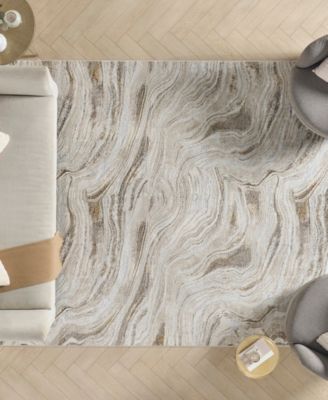 Nourison Home Glitz Glz22 Rug Collection In Gray,gold