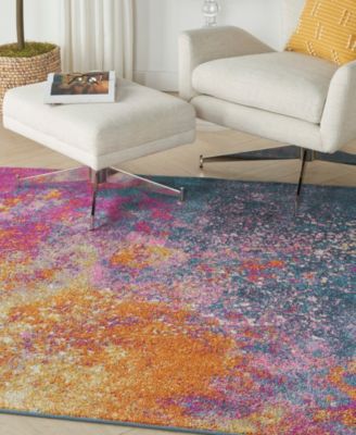 Nourison Home Passion Psn10 Rug Collection In Navy,mist