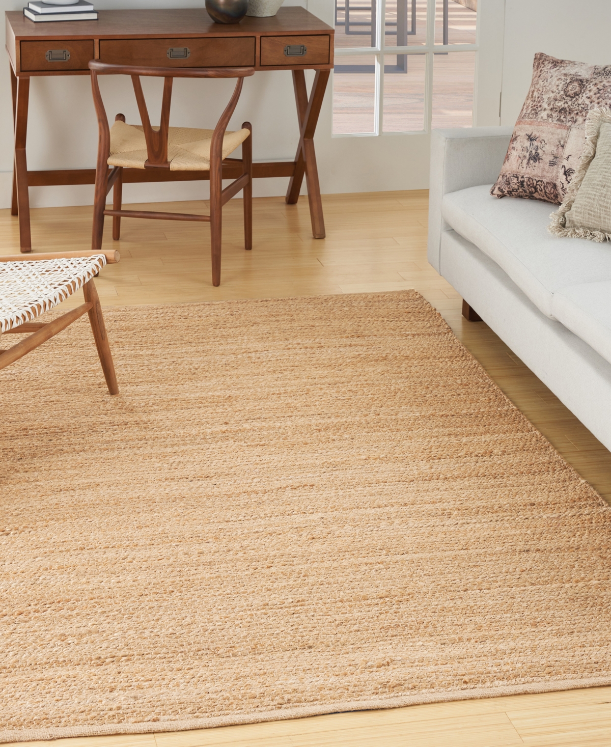 Nourison Home Natural Jute Njt01 4'x6' Area Rug In Beige