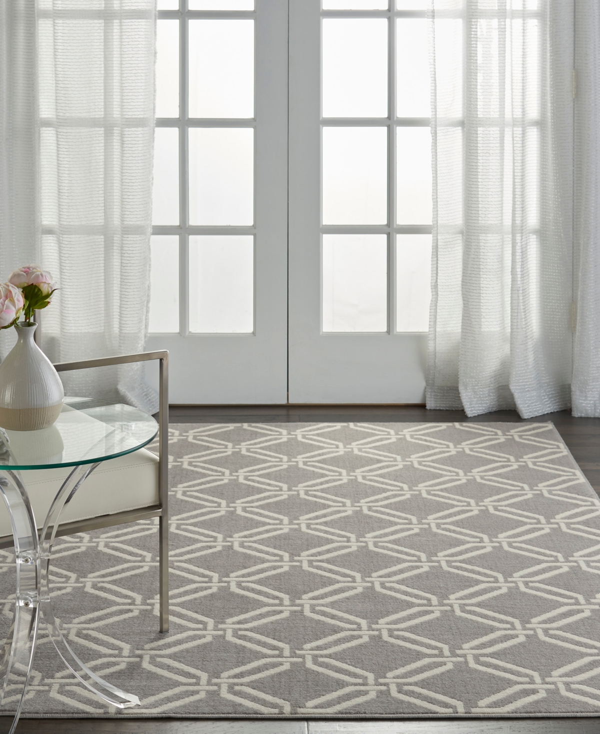 Nourison Home Jubilant Jub17 4'x6' Area Rug In Gray