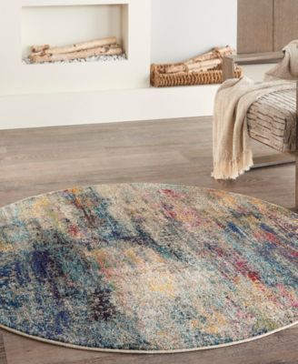 Celestial CES16 4'x4' Round Area Rug