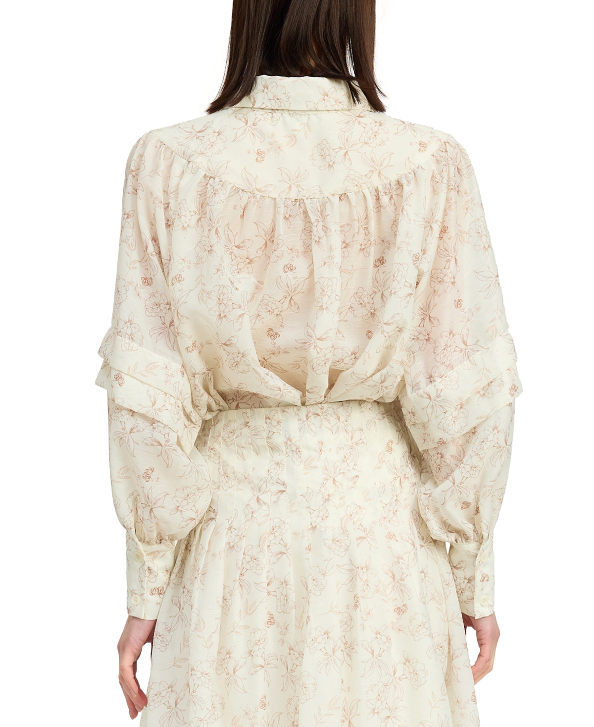En Saison Women's Jaylin Printed Button-Front Shirt