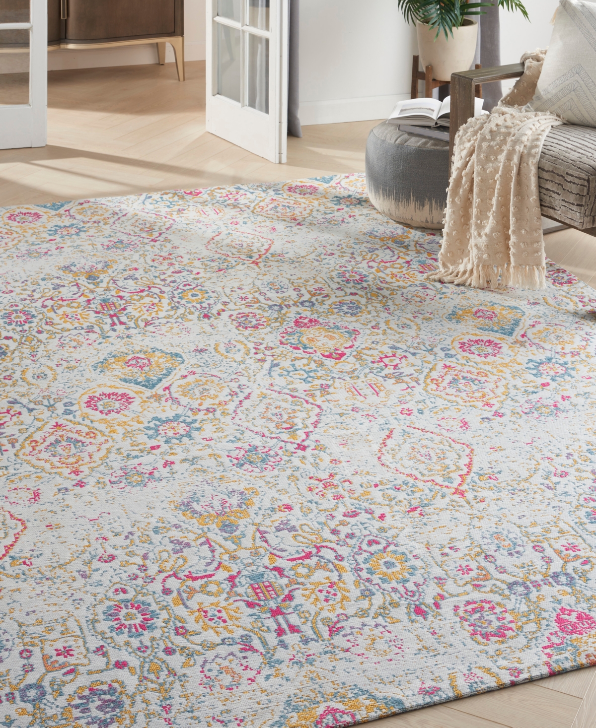 Nourison Home Damask Das06 8'x10' Area Rug In Multi
