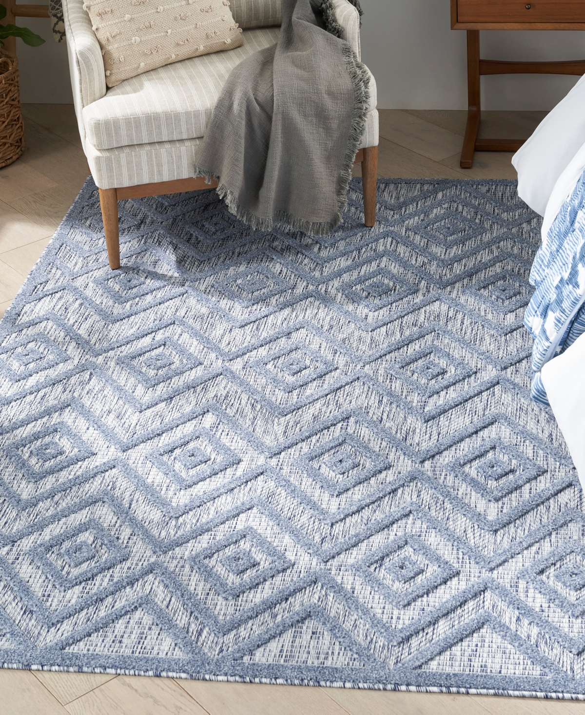 Nourison Home Versatile Nrv01 6'x9' Area Rug In Denim,blue